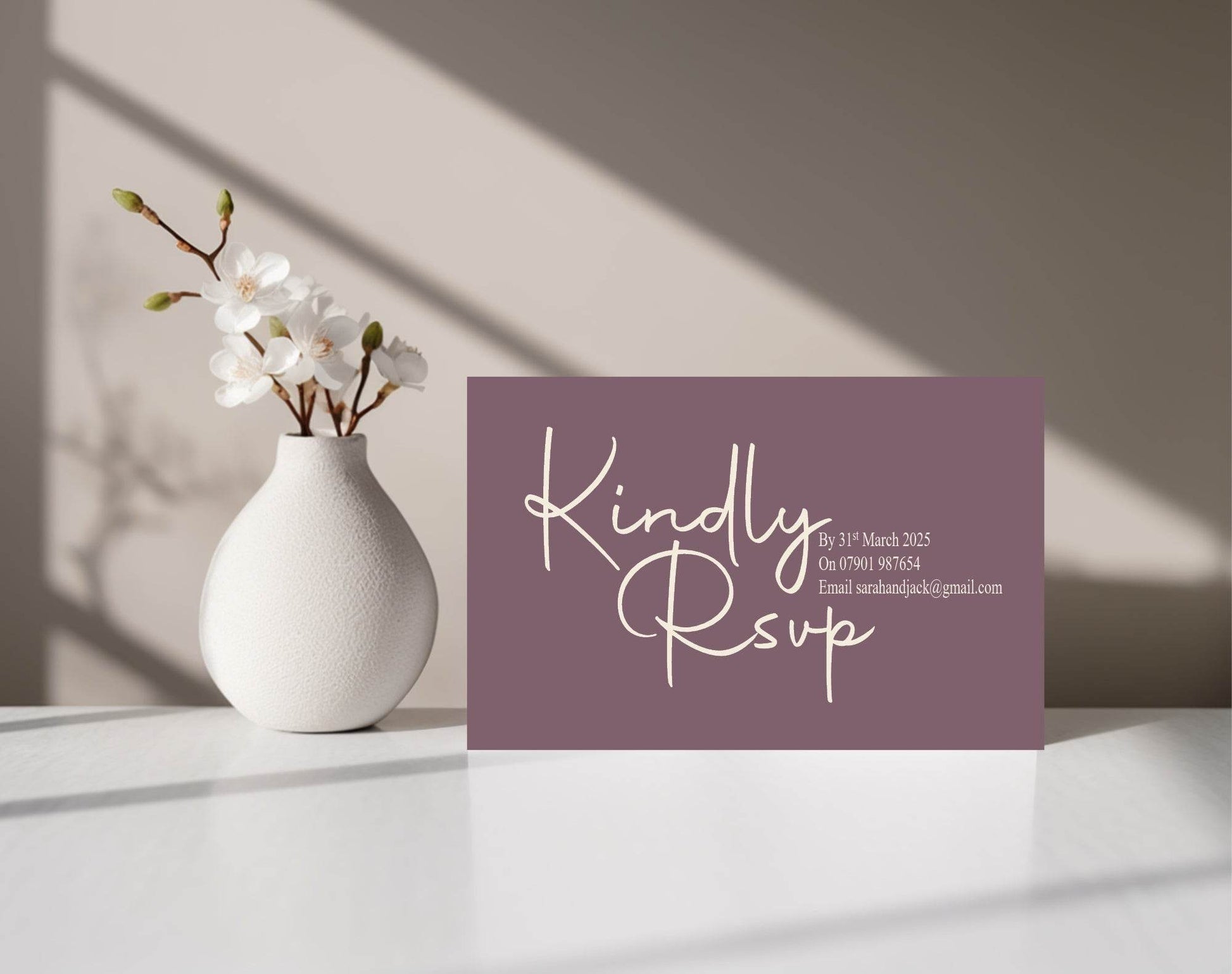Heather RSVP Wedding Party Cards | Pack of 10 | A6
