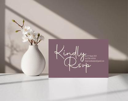 Heather RSVP Wedding Party Cards | Pack of 10 | A6
