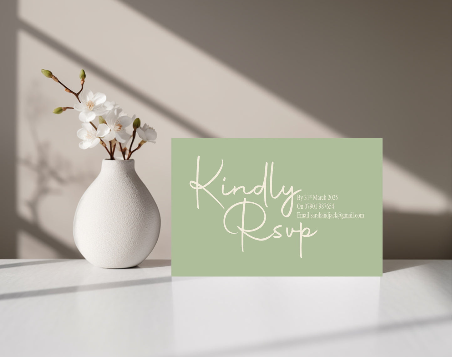 Willow RSVP Wedding Party Cards | Pack of 10 | A6