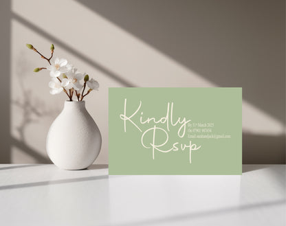 Willow RSVP Wedding Party Cards | Pack of 10 | A6