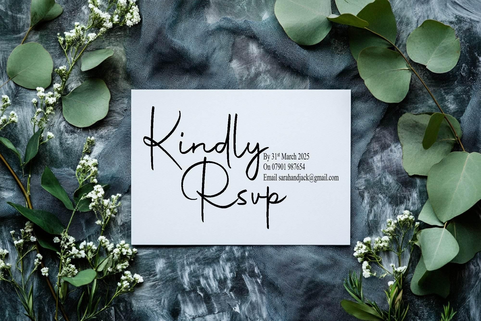 Minimalist RSVP Wedding Party Cards | Pack of 10 | A6 - Larosier Prints