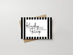 Black & White Stripe Wedding Invitation Suite - Larosier Prints