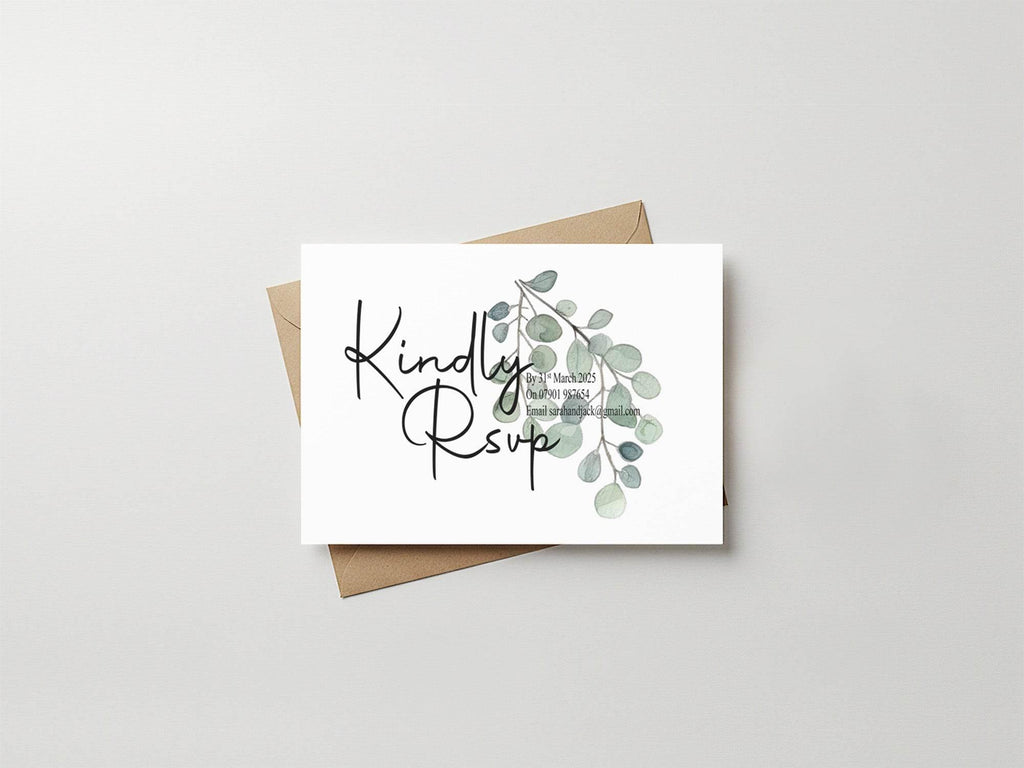 Eucalyptus Wedding Invitation Suite - Larosier Prints