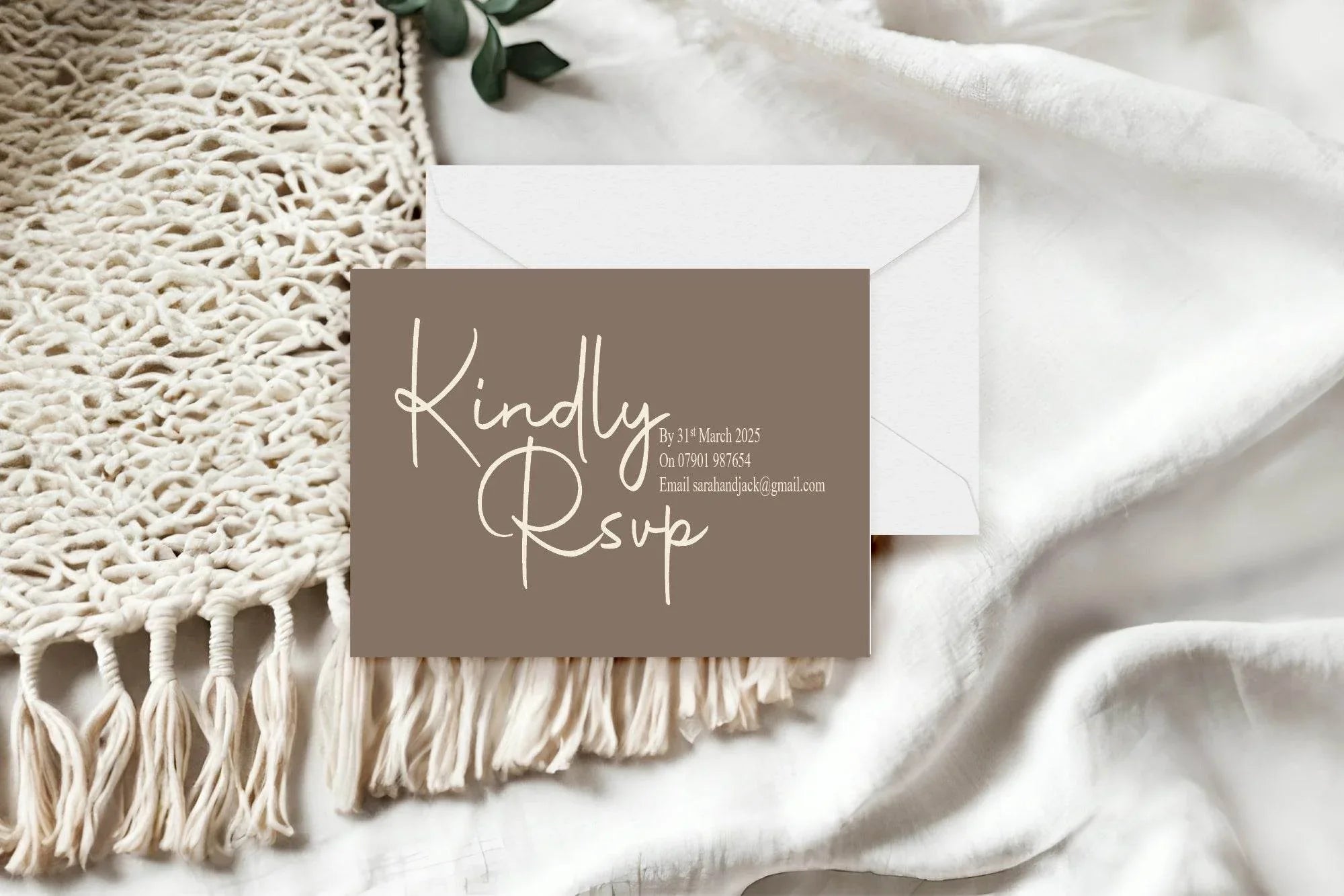 Earth RSVP Wedding Party Cards | Pack of 10 | A6 - Larosier Prints