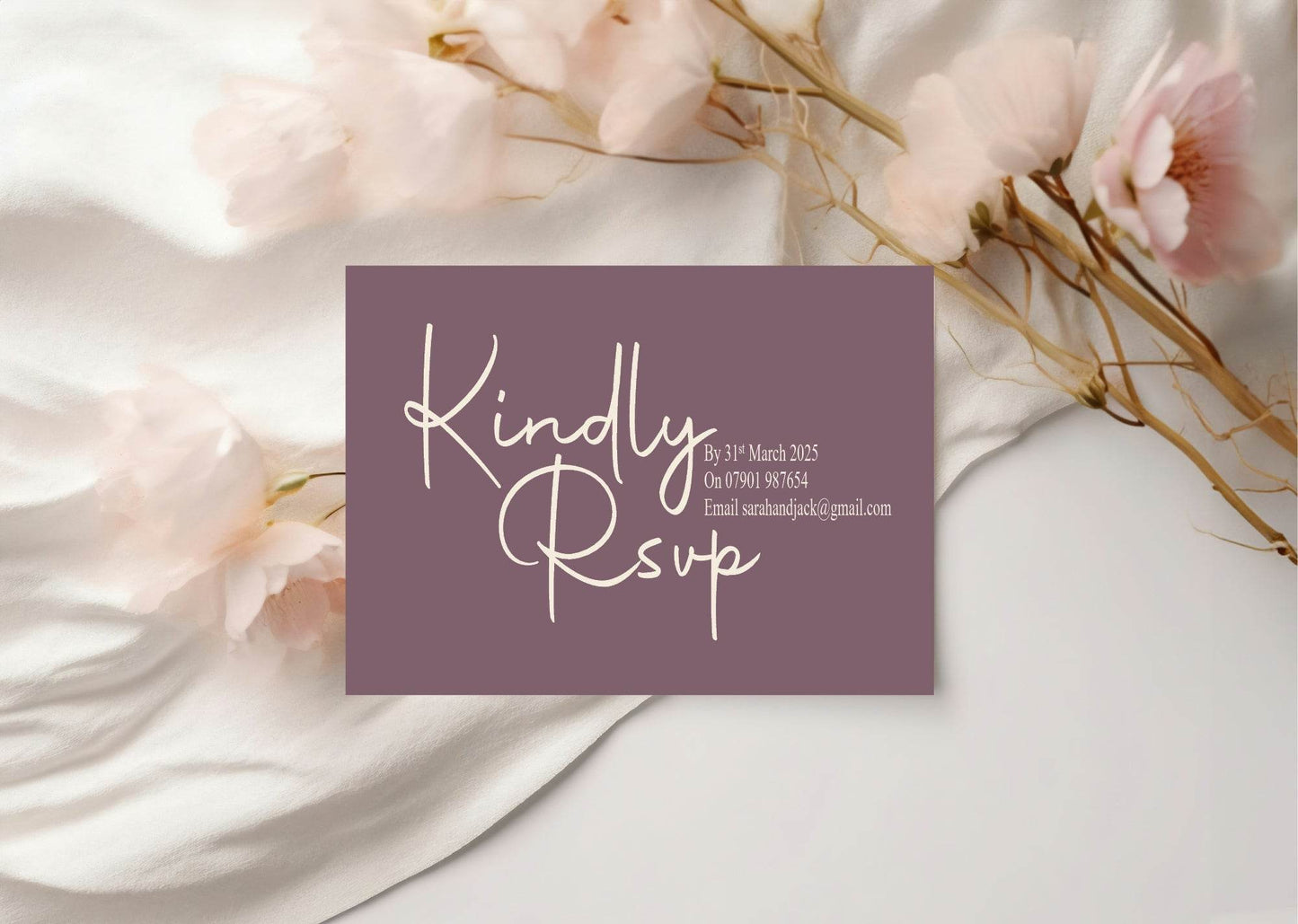 Heather RSVP Wedding Party Cards | Pack of 10 | A6