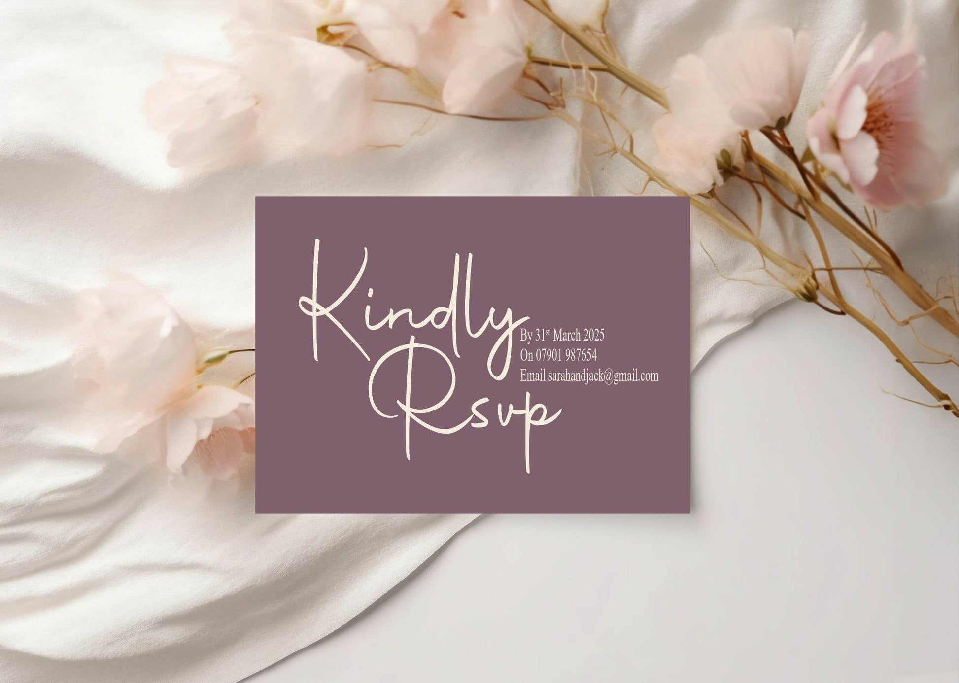 Heather RSVP Wedding Party Cards | Pack of 10 | A6