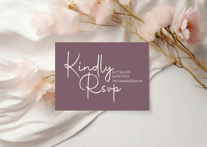 Heather RSVP Wedding Party Cards | Pack of 10 | A6