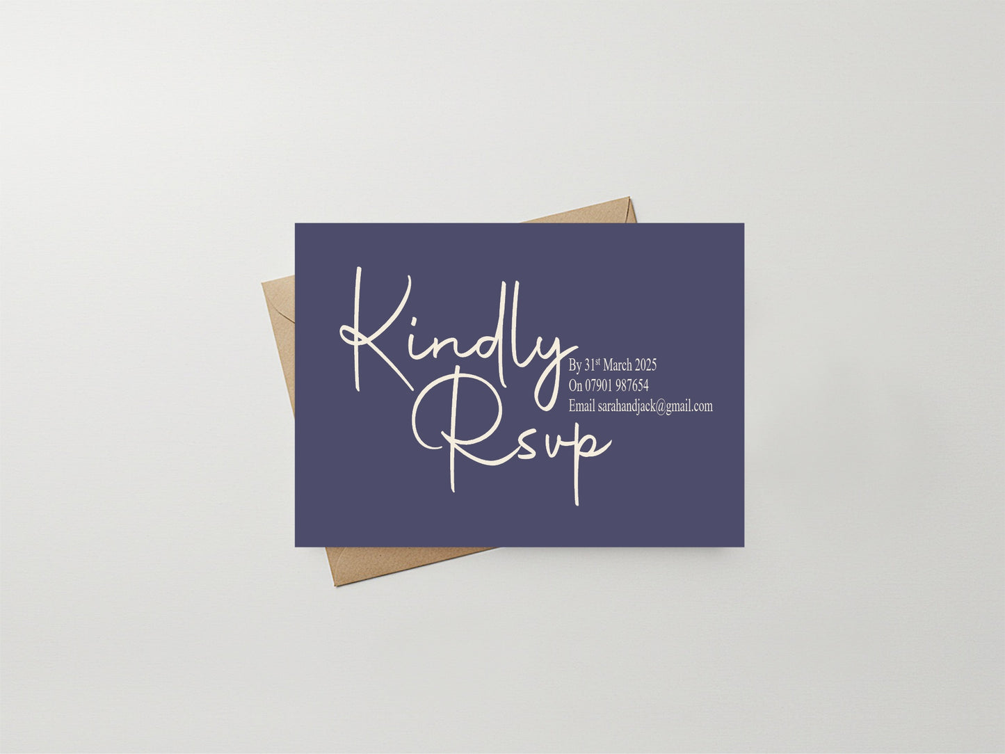 Sapphire RSVP Wedding Party Cards | Pack of 10 | A6