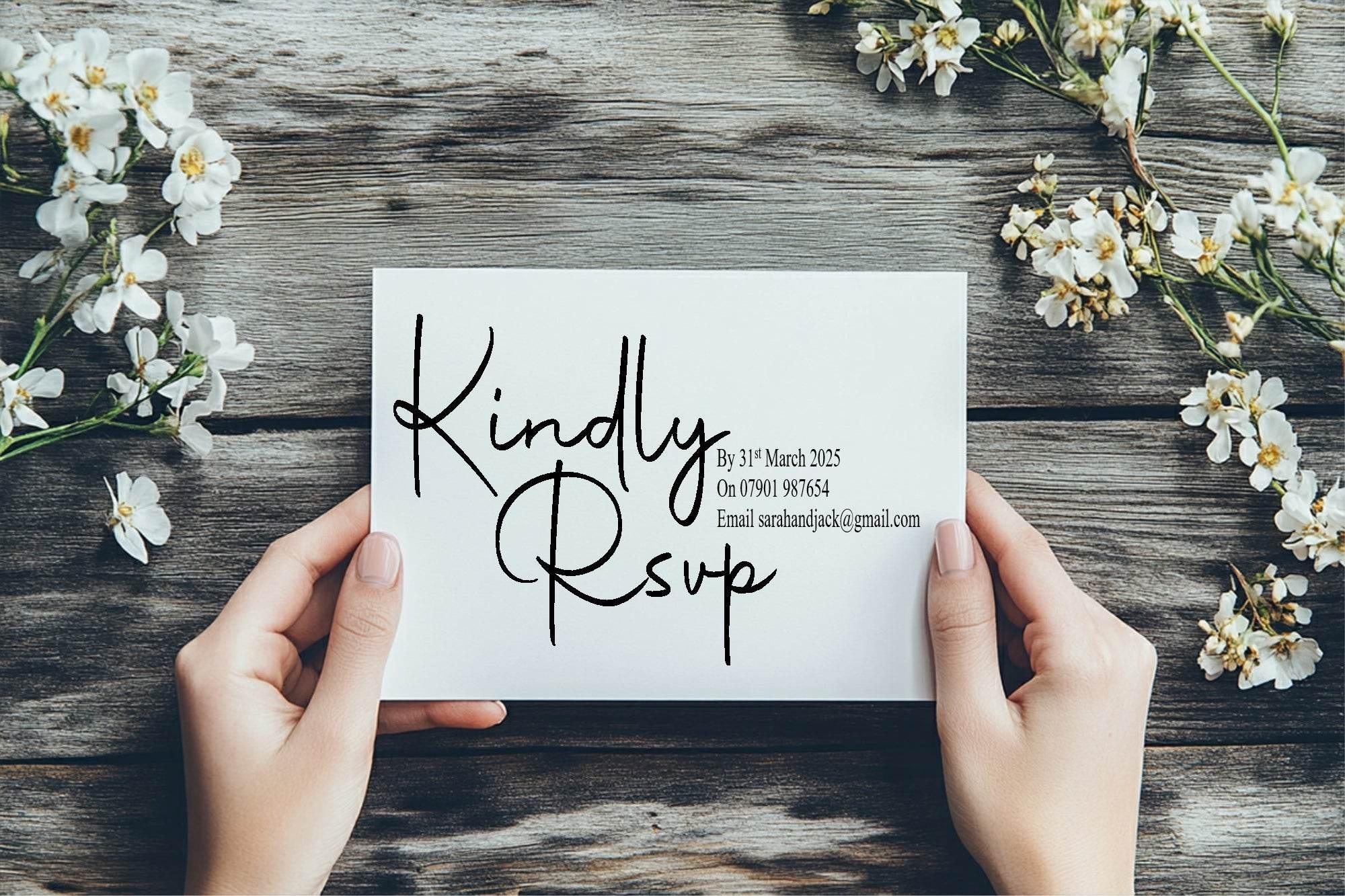 Minimalist RSVP Wedding Party Cards | Pack of 10 | A6 - Larosier Prints
