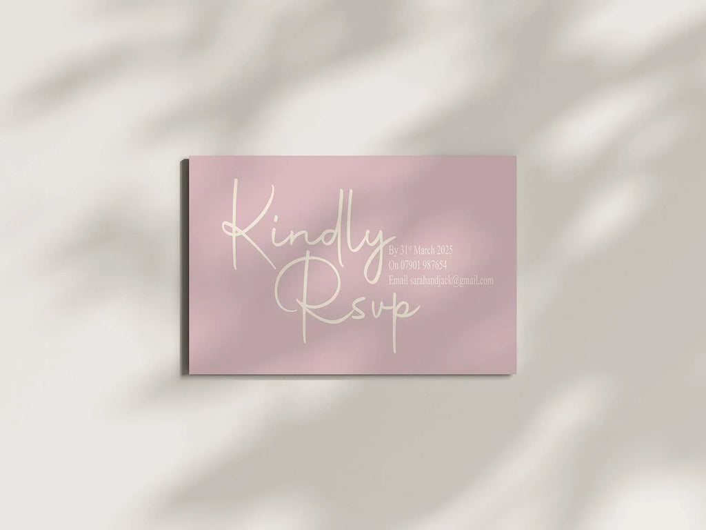 Dusky Pink Wedding Invitation Suite - Larosier Prints