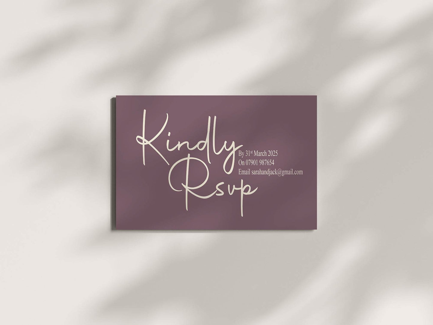 Heather RSVP Wedding Party Cards | Pack of 10 | A6