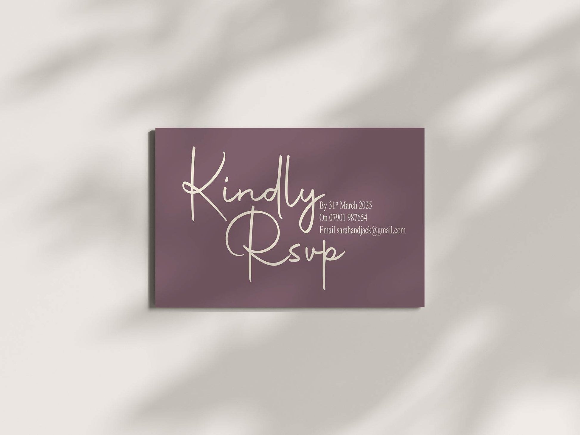 Heather RSVP Wedding Party Cards | Pack of 10 | A6