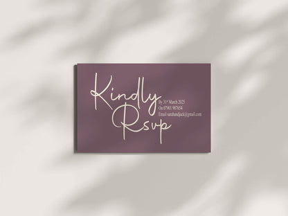 Heather RSVP Wedding Party Cards | Pack of 10 | A6