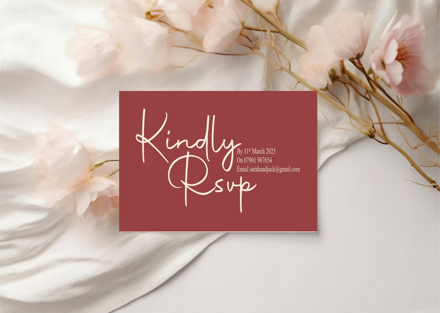Rosewood RSVP Wedding Party Cards | Pack of 10 | A6