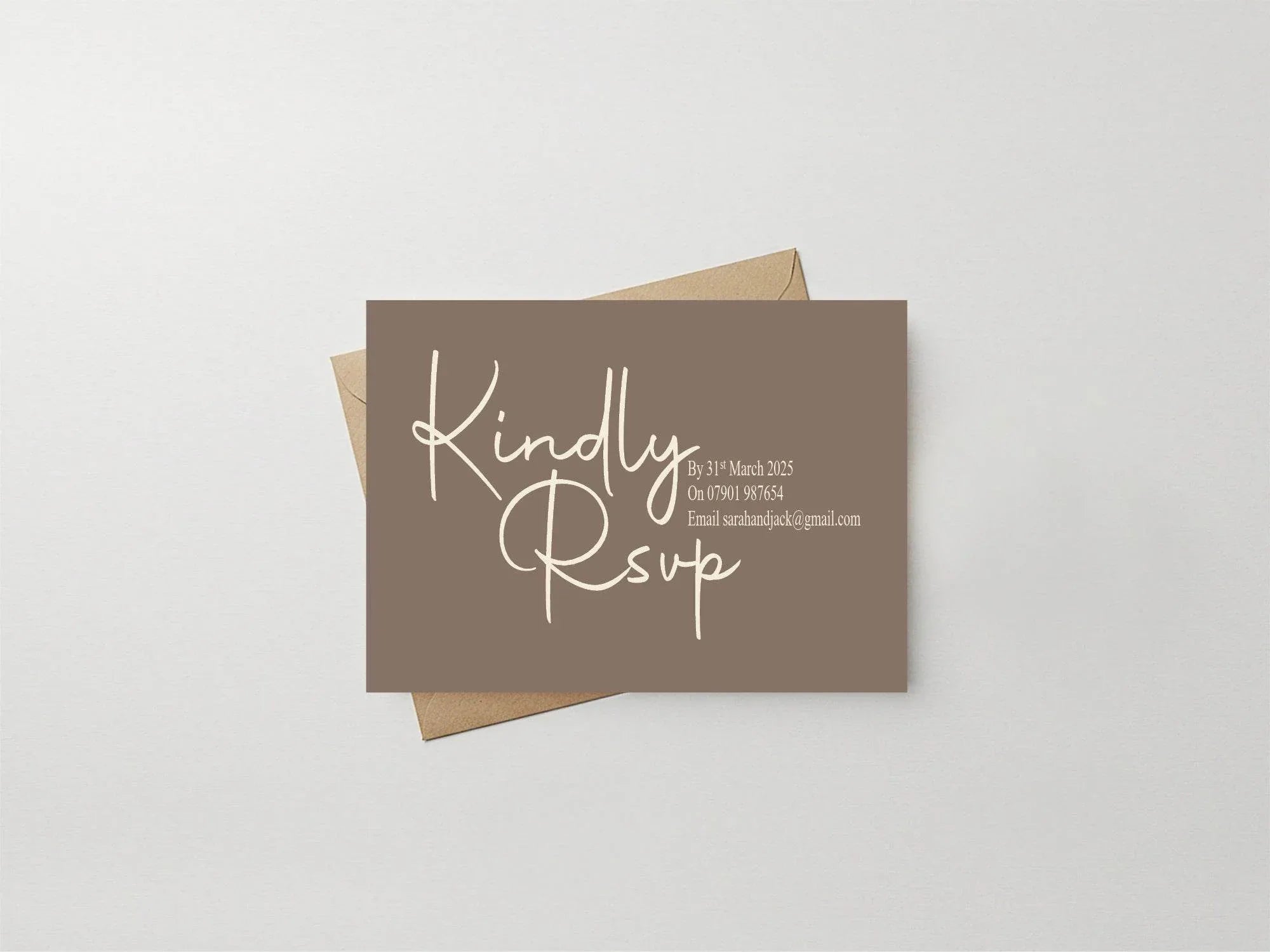 Earth RSVP Wedding Party Cards | Pack of 10 | A6 - Larosier Prints