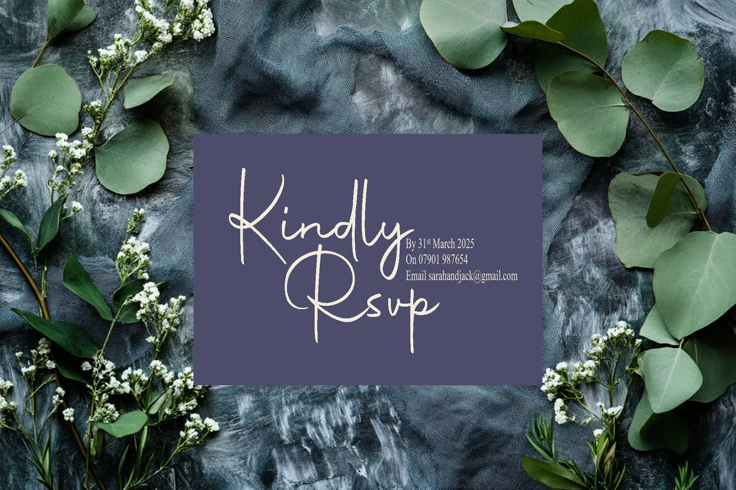 Sapphire RSVP Wedding Party Cards | Pack of 10 | A6