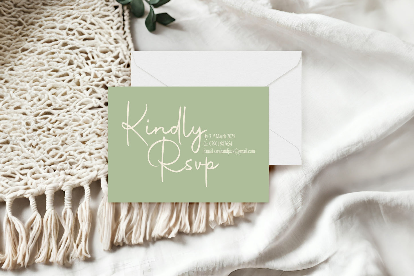 Willow RSVP Wedding Party Cards | Pack of 10 | A6