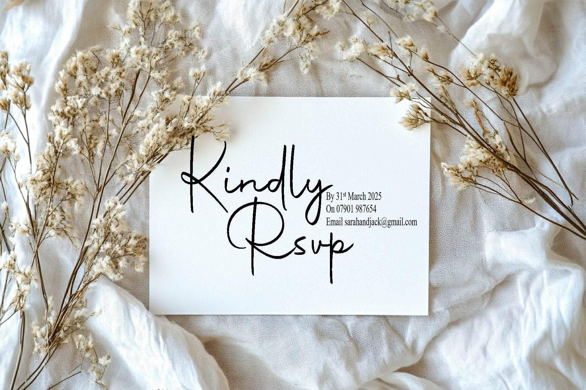 Minimalist RSVP Wedding Party Cards | Pack of 10 | A6 - Larosier Prints
