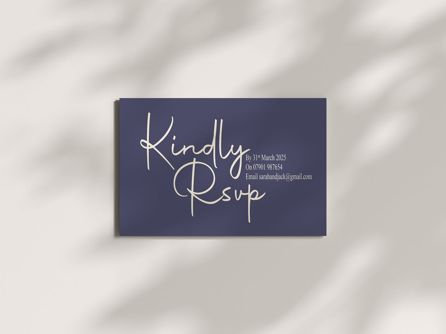 Sapphire RSVP Wedding Party Cards | Pack of 10 | A6