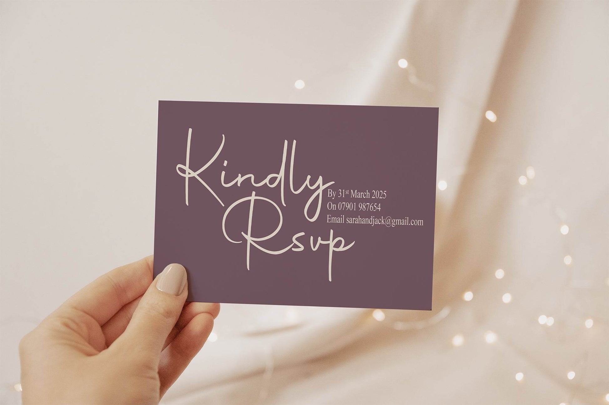 Heather RSVP Wedding Party Cards | Pack of 10 | A6