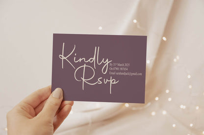 Heather RSVP Wedding Party Cards | Pack of 10 | A6