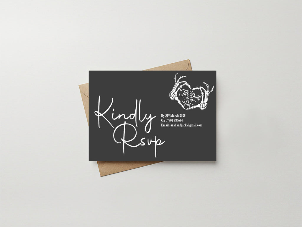Till Death Do Us Part Wedding Invitation Suite Bundle