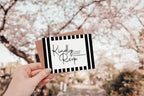 Black & White Stripe Wedding Invitation Suite - Larosier Prints