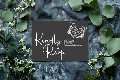 Gothic RSVP Wedding Party Cards | Pack of 10
