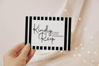 Black & White Stripe Wedding Invitation Suite - Larosier Prints