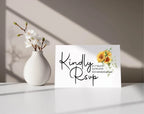 Sunflower RSVP Wedding Party Cards | Pack of 10 - Larosier Prints