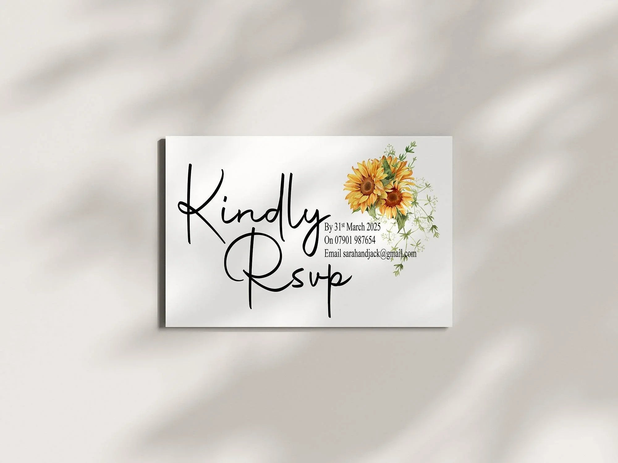 Sunflower Wedding Invitation Suite - Larosier Prints