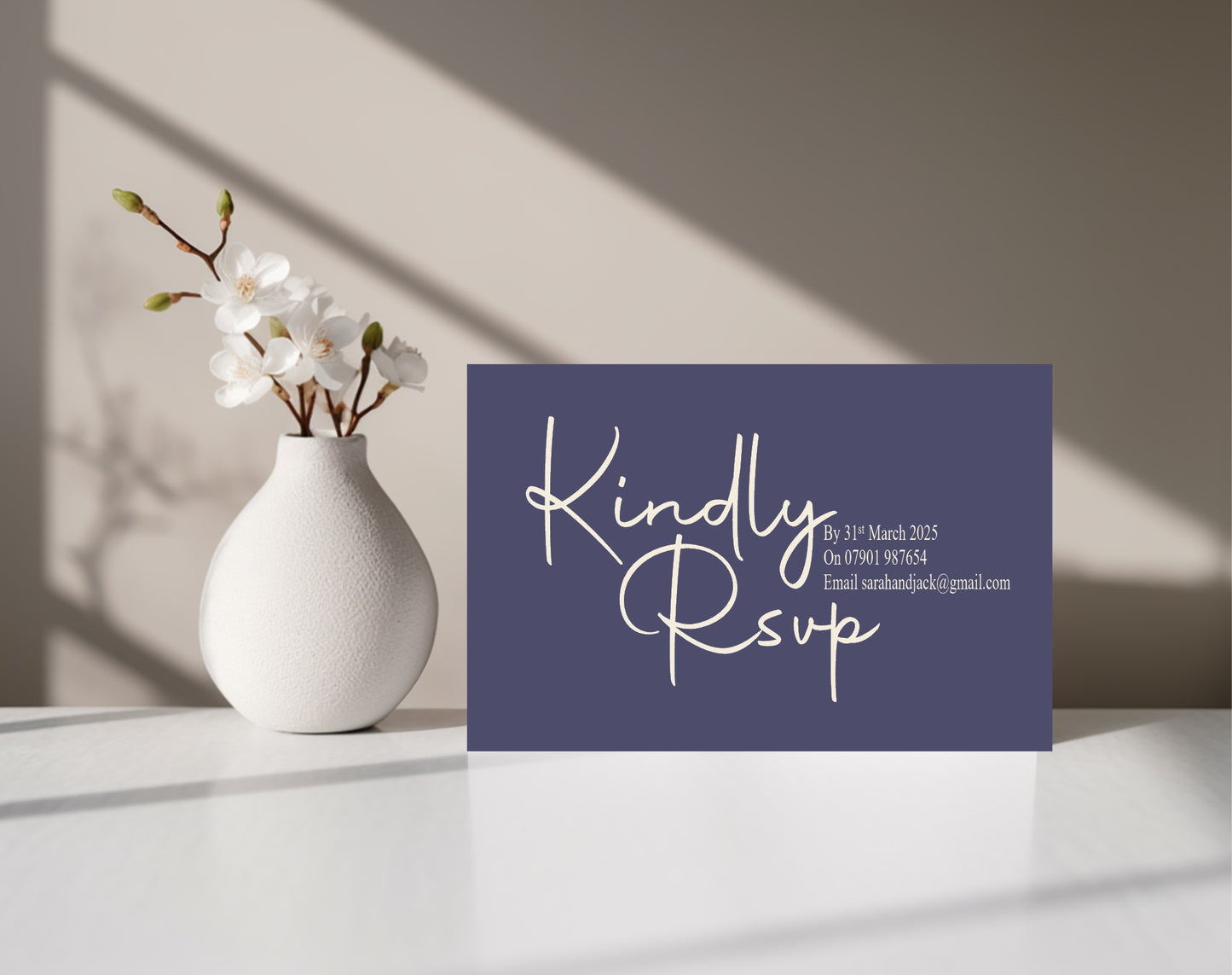 Sapphire RSVP Wedding Party Cards | Pack of 10 | A6