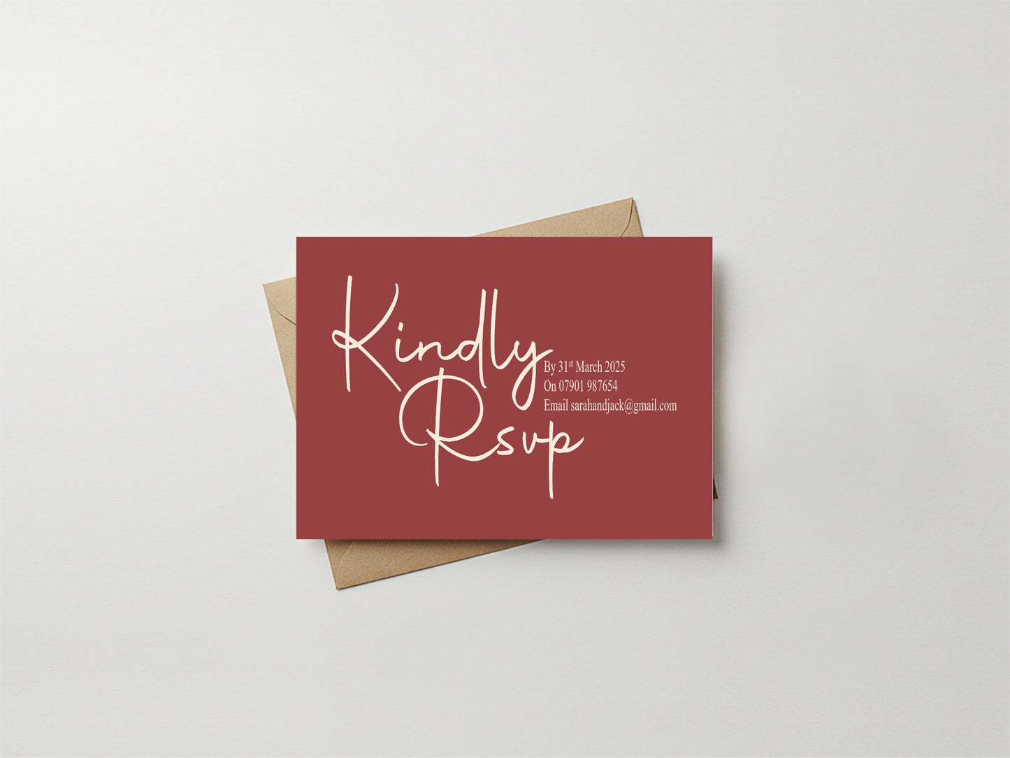 Rosewood RSVP Wedding Party Cards | Pack of 10 | A6