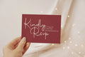 Rosewood RSVP Wedding Party Cards | Pack of 10 | A6 - Larosier Prints
