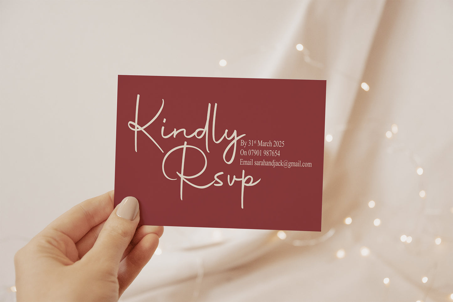 Rosewood RSVP Wedding Party Cards | Pack of 10 | A6
