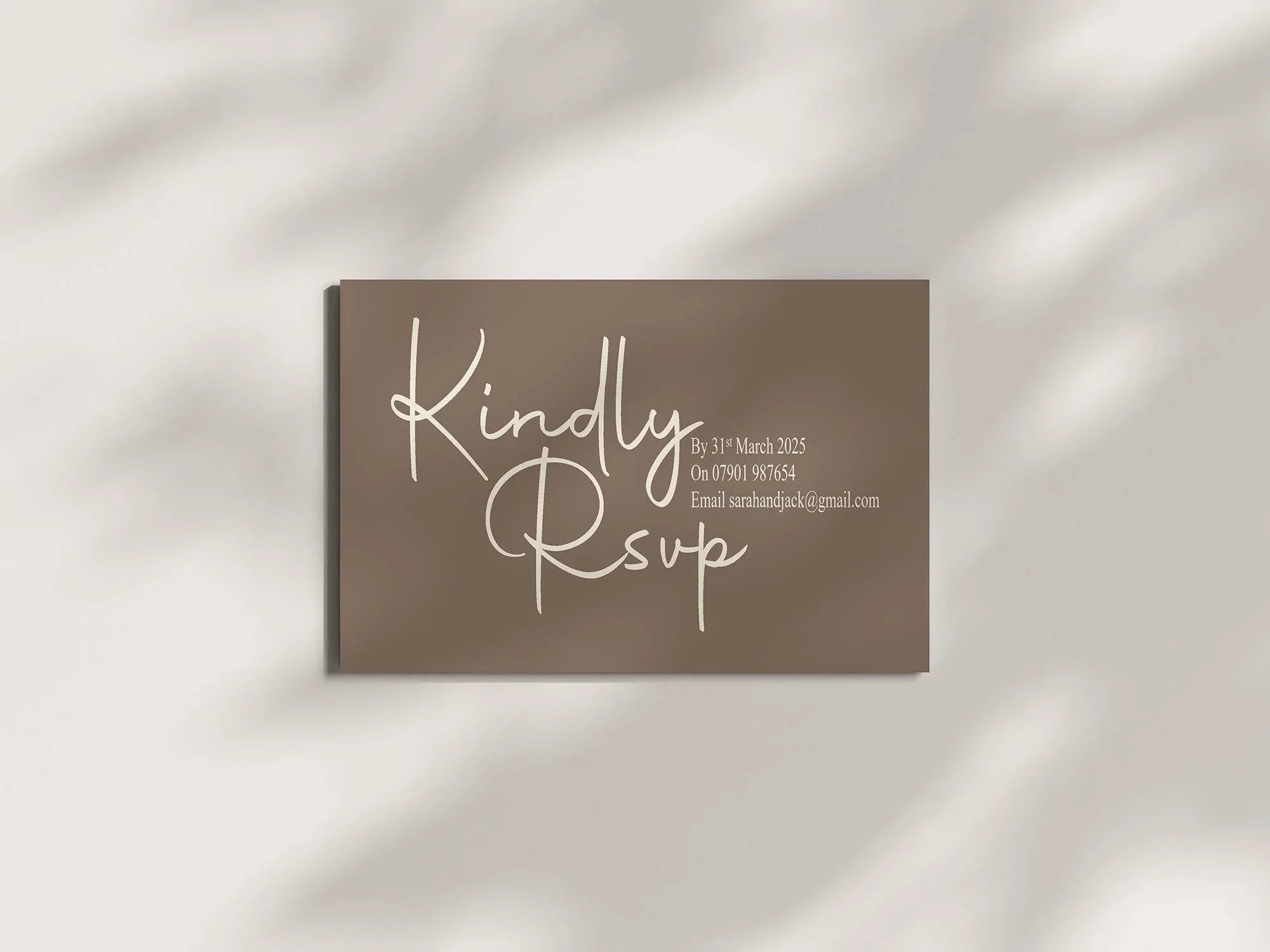 Earth RSVP Wedding Party Cards | Pack of 10 | A6 - Larosier Prints