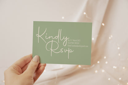 Willow RSVP Wedding Party Cards | Pack of 10 | A6