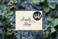 Celestial Swan wedding RSVP card