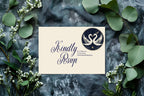 Celestial Swan wedding RSVP card