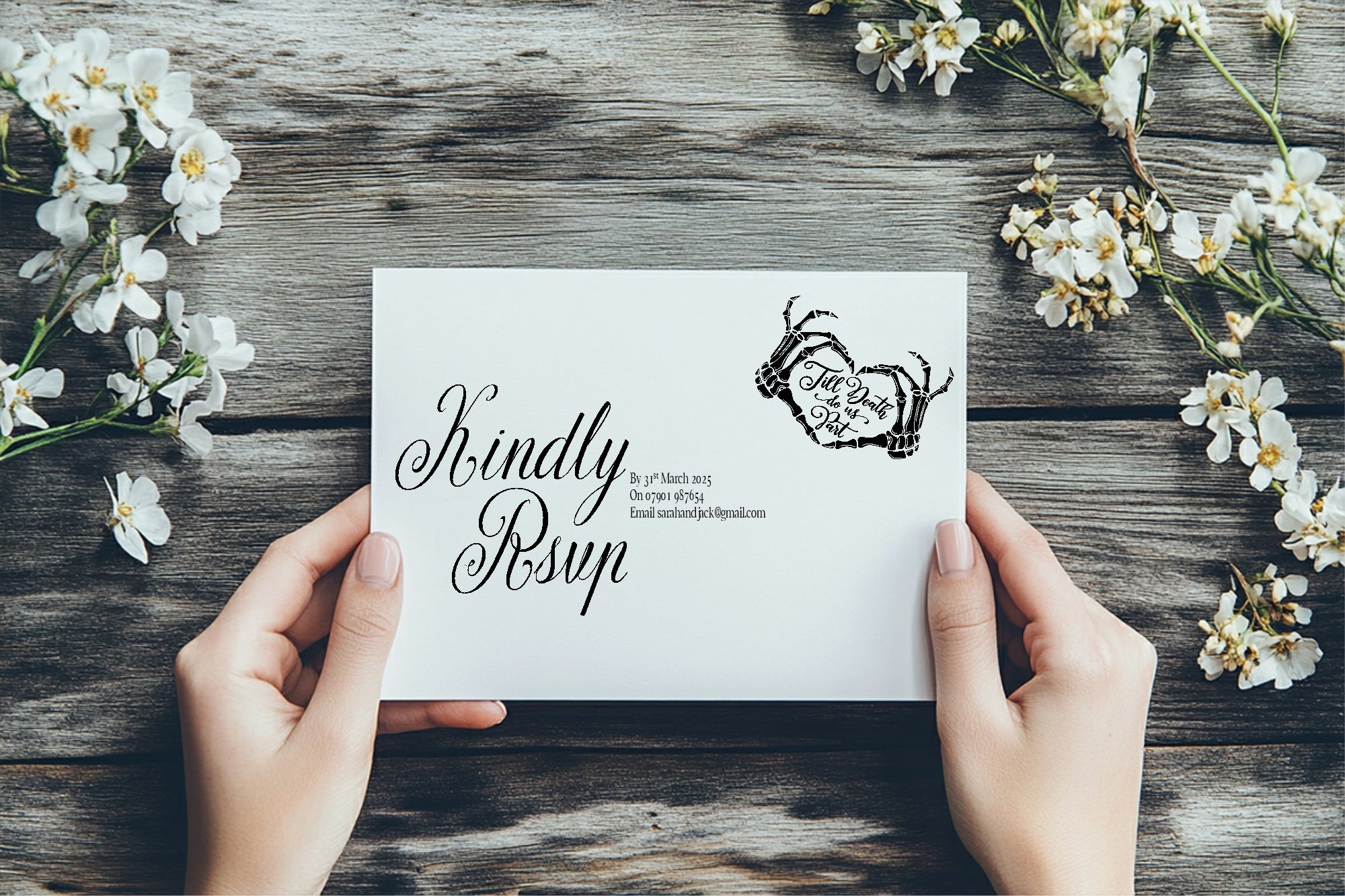 The Lovers Tarot Wedding Invitation Suite | White