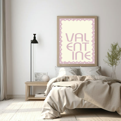 Valentine Print | Pink or Red Wall Art