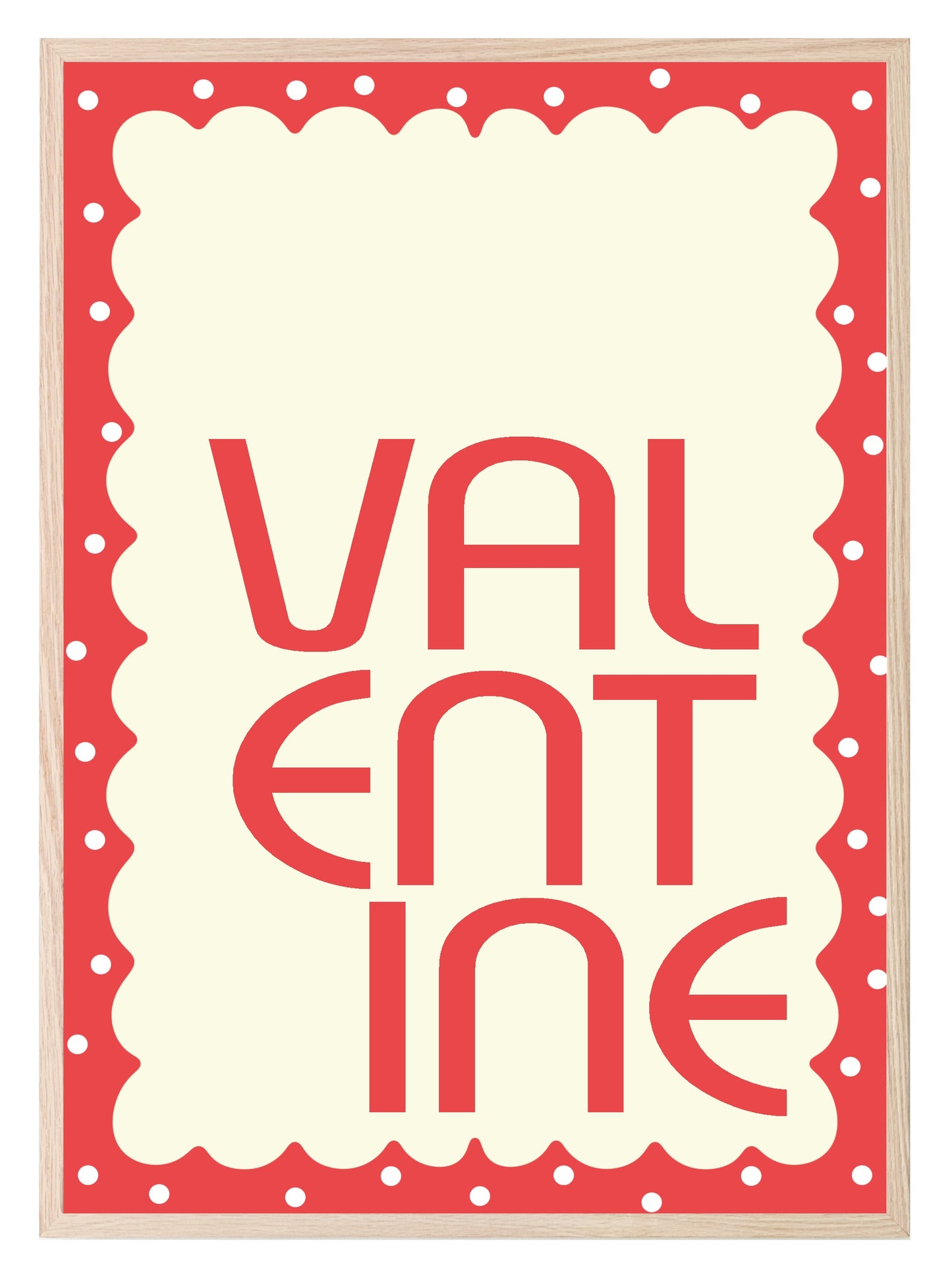 Valentine Print | Pink or Red Wall Art Red