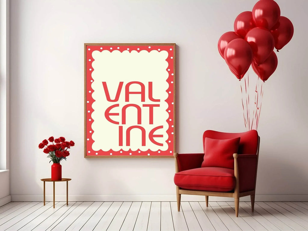 Valentine Print | Pink or Red Wall Art - Larosier Prints
