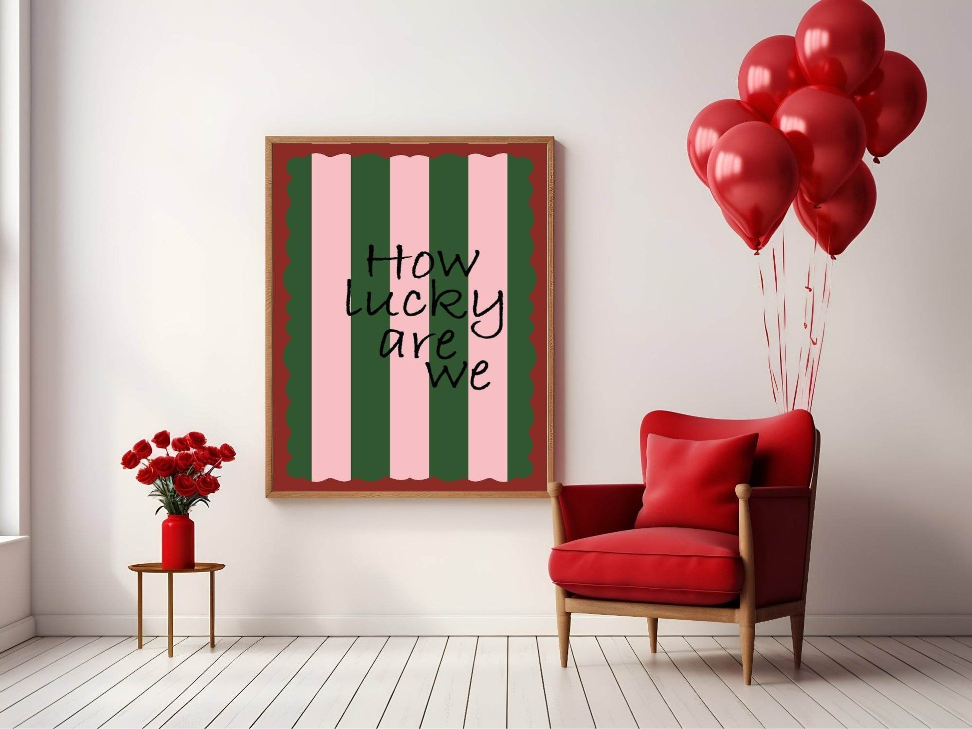 How Lucky Are We Print | Romantic Wall Art