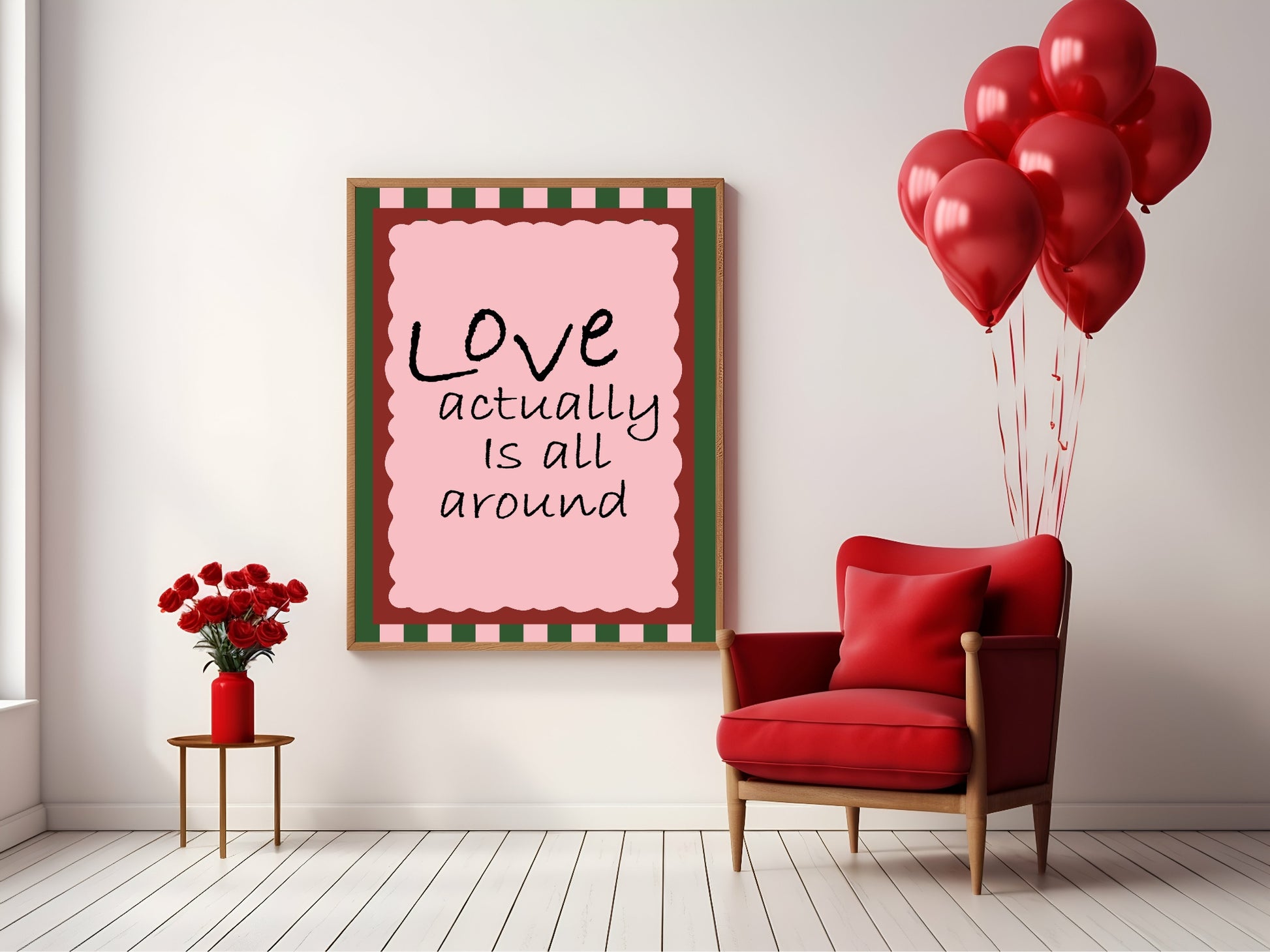 Love Actually Is All Around Print | Romantic Wall Art