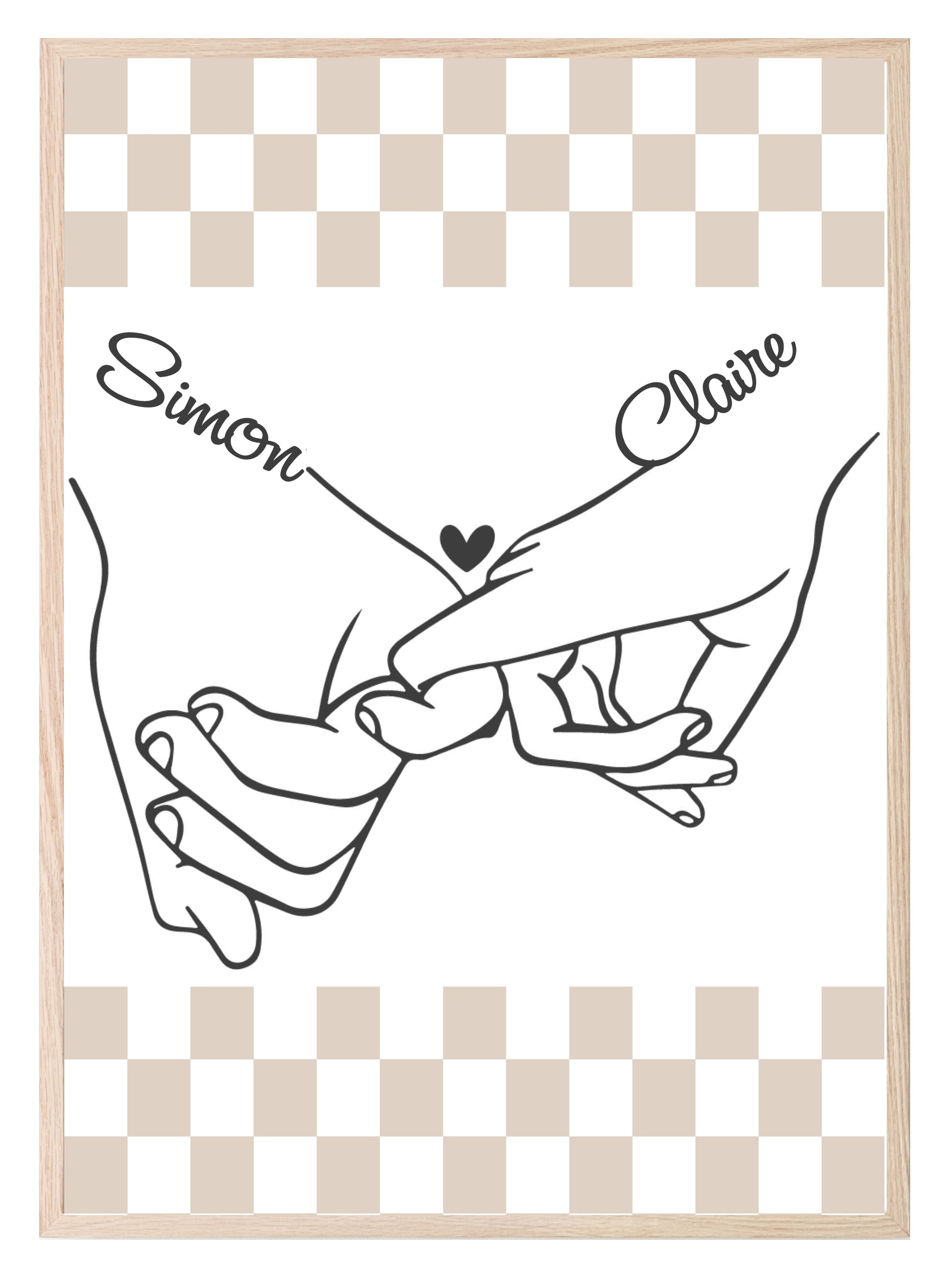 Personalised Pinkie Promise Print | Romantic Wall Art