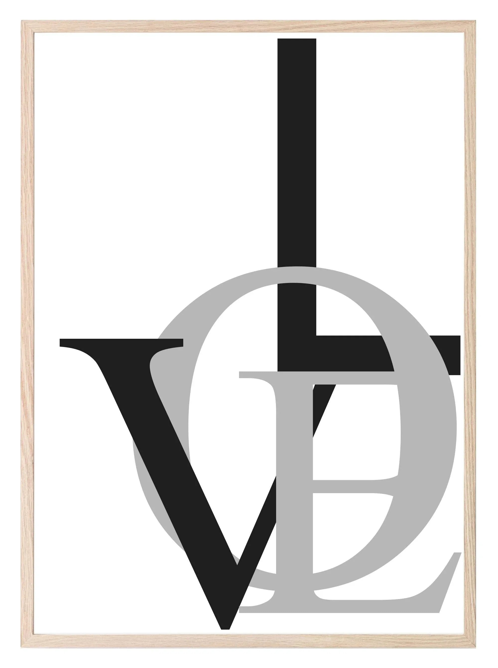 Abstract LOVE Print | Various Colour Options - Larosier Prints