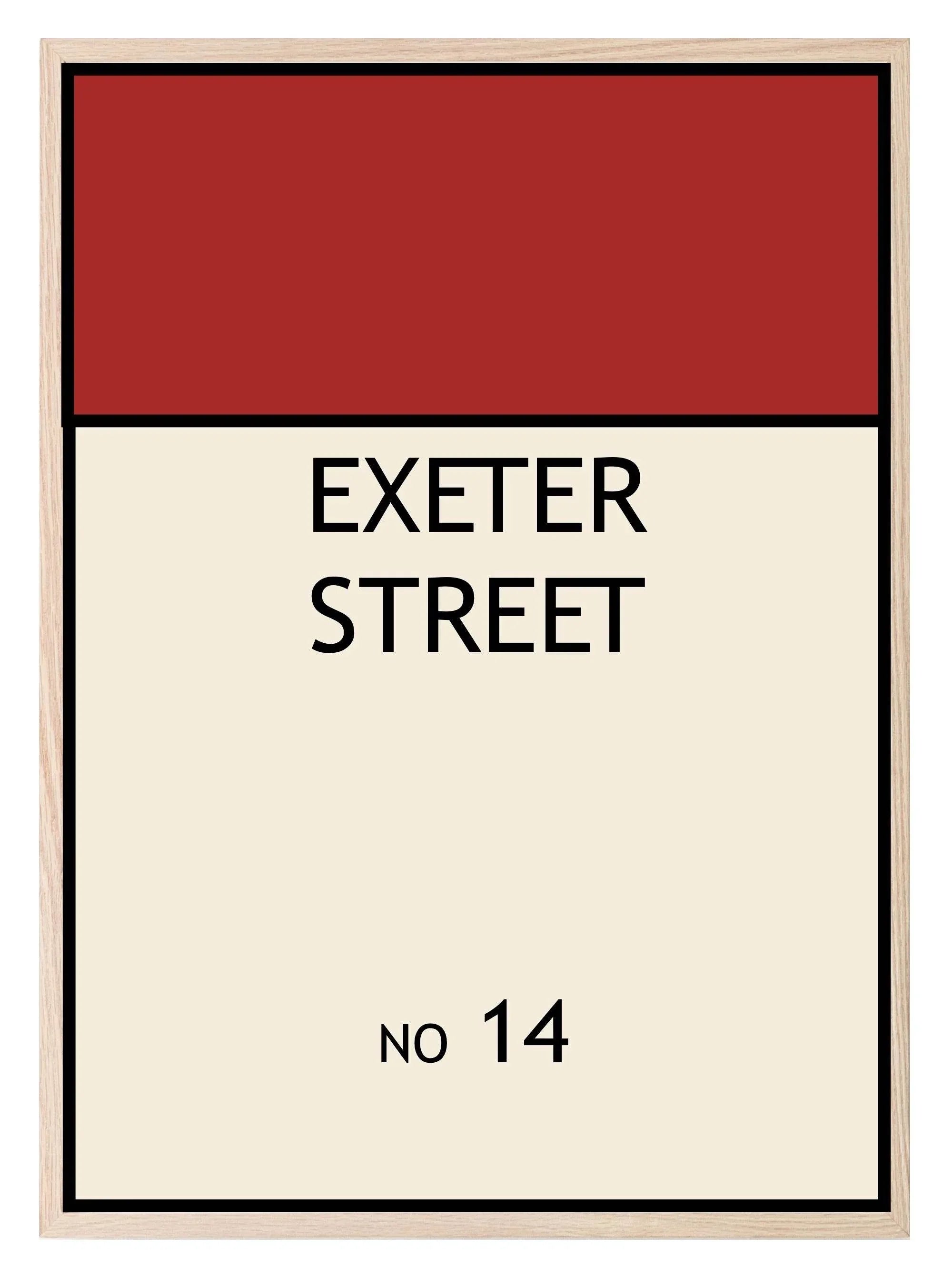 Personalised Monopoly Print | Custom Street Name Wall Art | Bold Typographic Print | Fun Personalised Gift - Larosier Prints