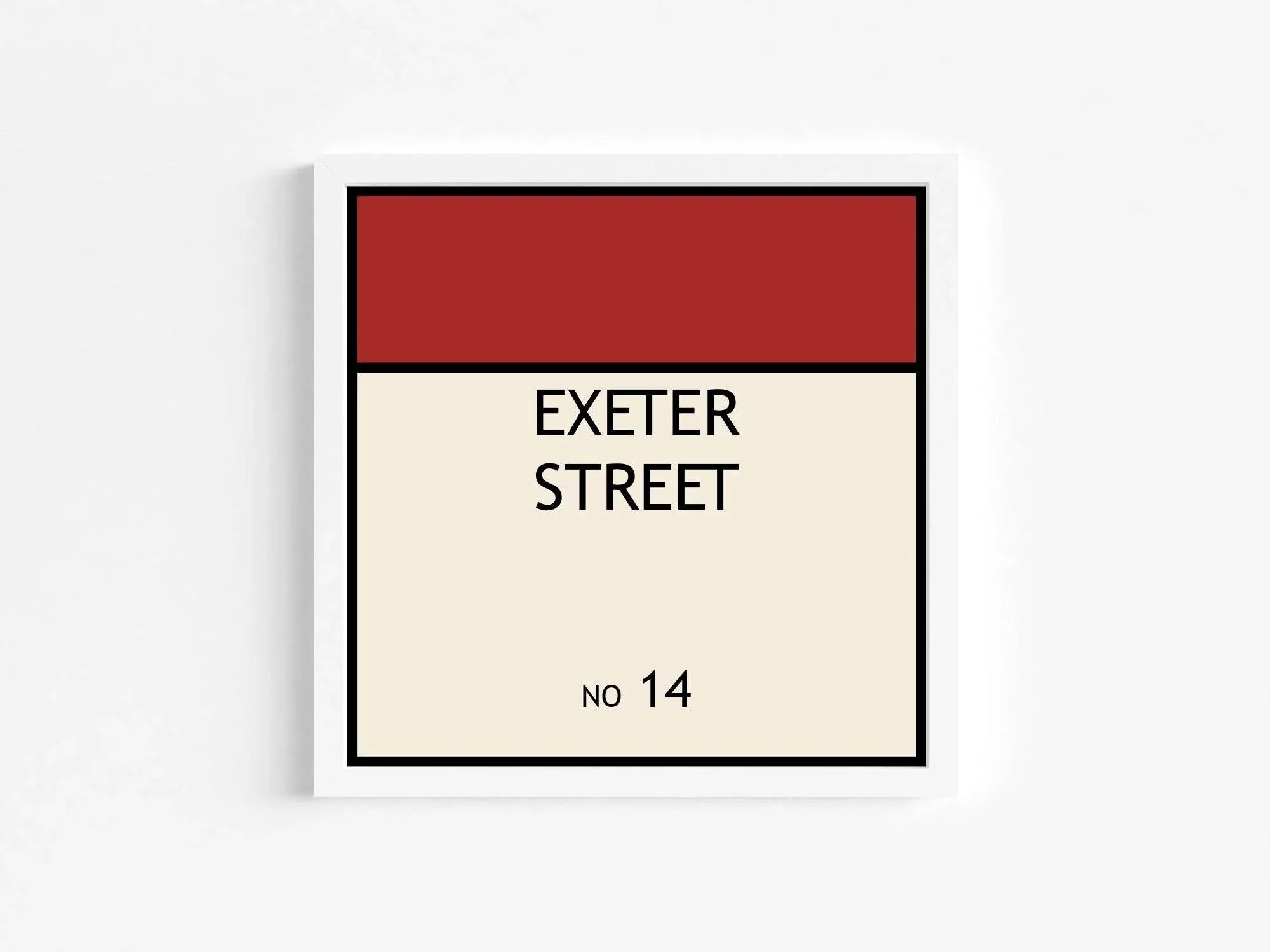 Personalised Monopoly Print | Custom Street Name Wall Art | Bold Typographic Print | Fun Personalised Gift - Larosier Prints