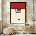 Personalised Monopoly Print | Custom Street Name Wall Art | Bold Typographic Print | Fun Personalised Gift - Larosier Prints